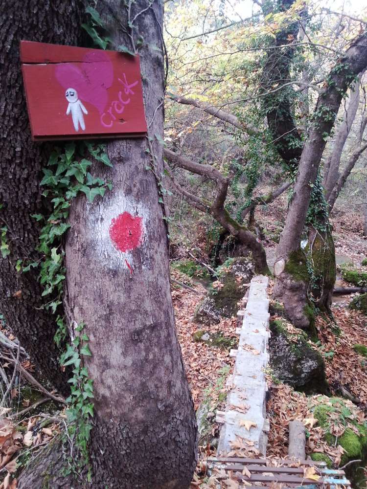 Παύλιανη, σήμανση στο μονοπάτι προς τον υγρότοπο Τζιρού Παύλιανη, Υγρότοπος Τζιρού