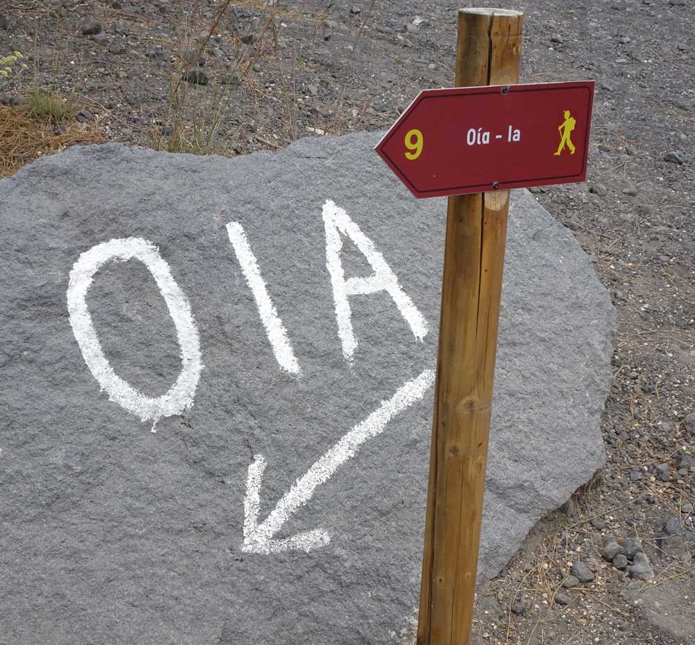 Σήμανση στη Σαντορίνη Από τα Φηρά στην Οία